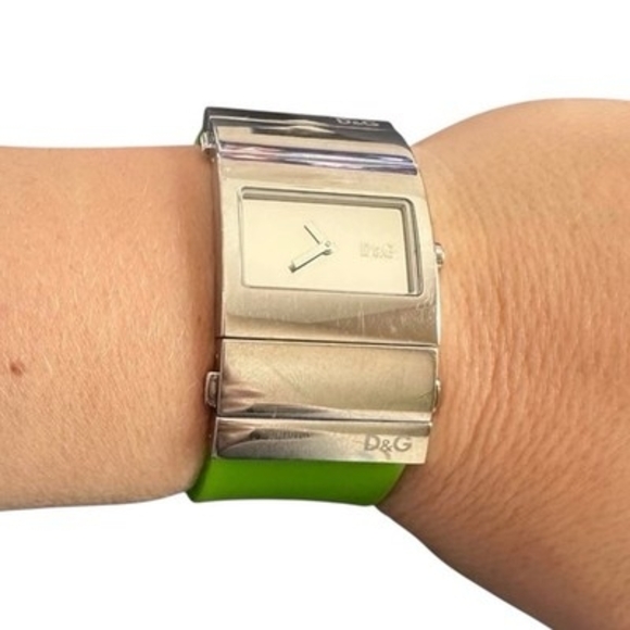 Dolce & Gabbana D&G Stainless Steel Watch Blue Leather Green Rubber Straps 3ATM main image 10